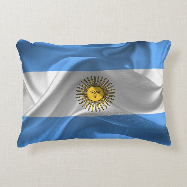 Argentinian flag accent pillow (Front)
