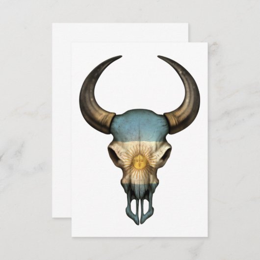 Argentinian Flag Bull Skull (Front/Back)