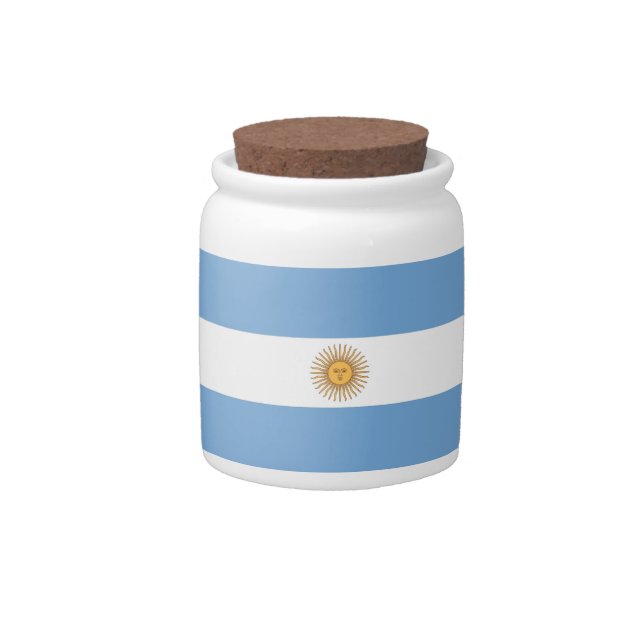 Argentinian Flag Candy Jar (Front)
