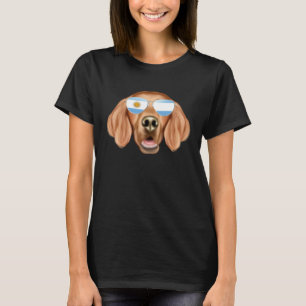 Argentinian Flag Irish Setter Dog Argentina Pocket T-Shirt