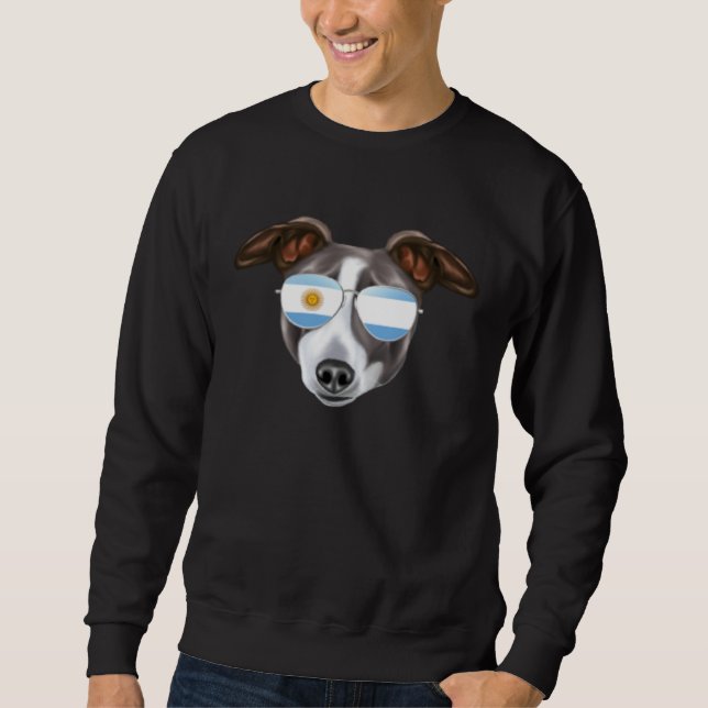 Argentinian Flag Italian Greyhound Dog Argentina P Sweatshirt (Front)