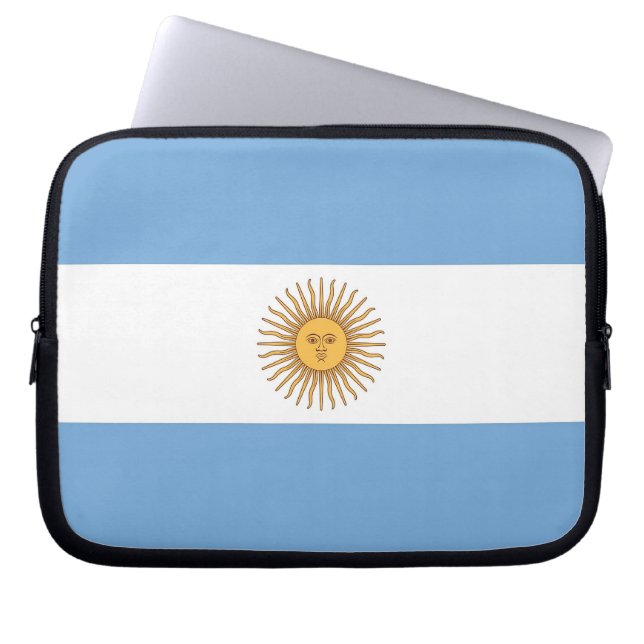 Argentinian Flag Laptop Sleeve (Front)