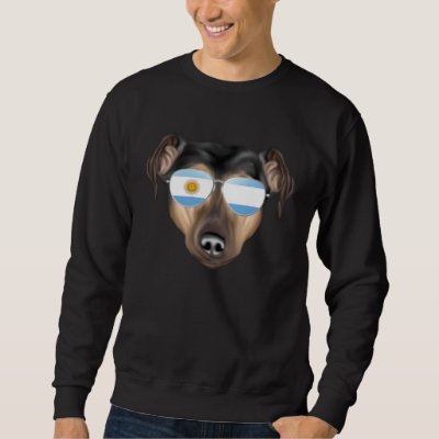 Argentinian Flag Manchester Terrier Dog Argentina  Sweatshirt