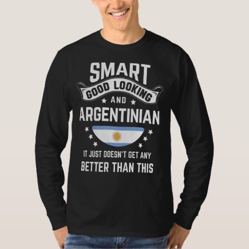 Argentinian Flag Native Pride Argentina Roots T_Shirt