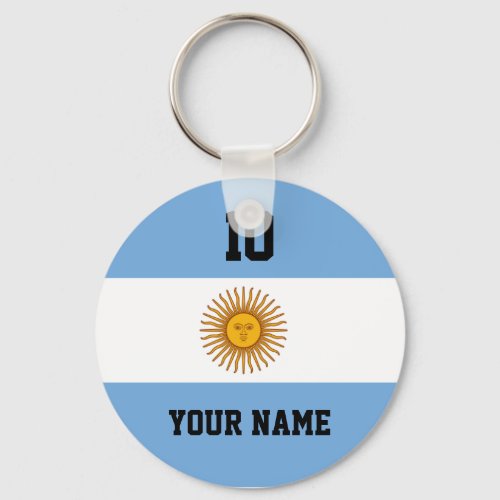 Argentinian flag of Argentina custom name keychain