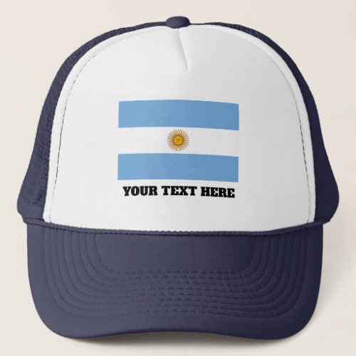 Argentinian flag of Argentina custom trucker hat