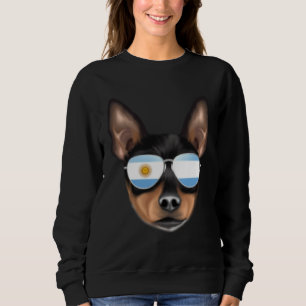 Argentinian Flag Toy Fox Terrier Dog Argentina Poc Sweatshirt
