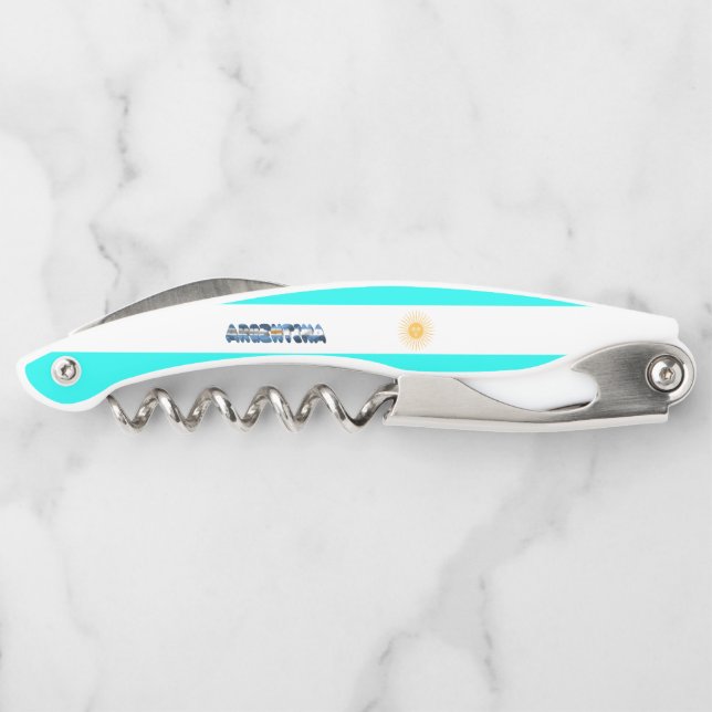 Argentinian flag waiter's corkscrew (Back)