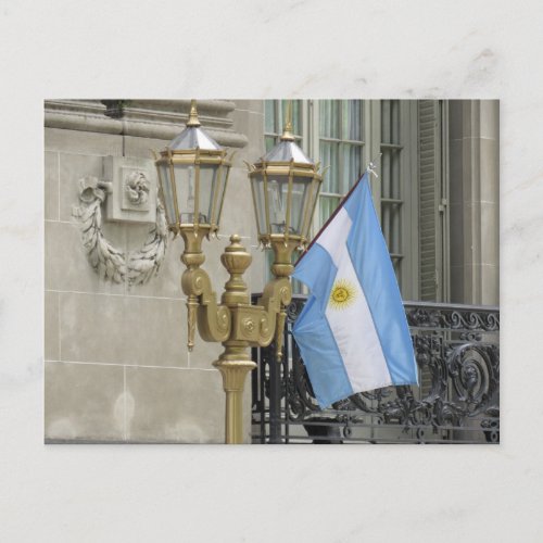 argentinian lamp flag postcard
