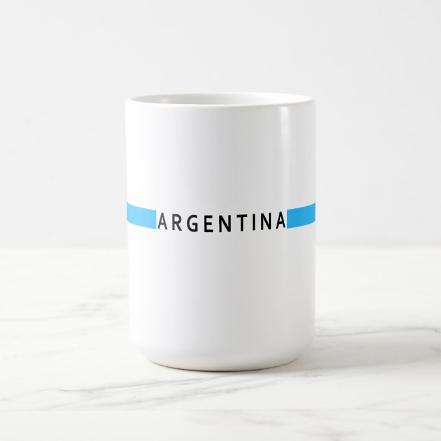 Argentinian minimalistic flag coffee mug (Center)