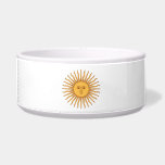 Argentinian Sun Bowl<br><div class="desc">This design contains the Sol de Mayo (Sun of May) that is featured in the center of the national flag of Argentina. The sun appeared for the first time in the version of the flag released in 1818. According to some historians, the Sun of May represents Inti, the Incan god...</div>