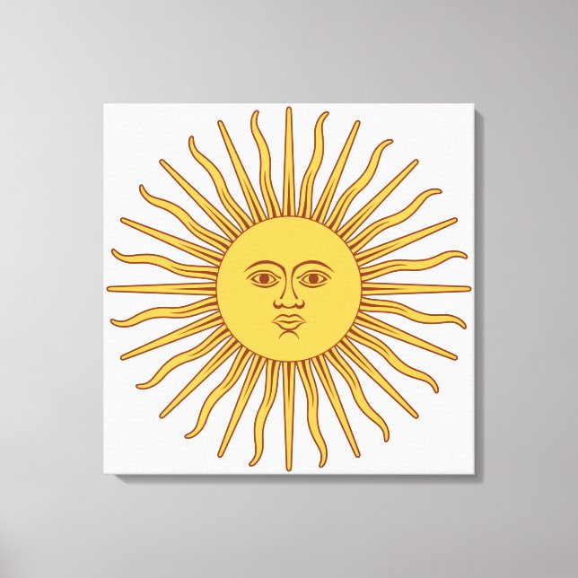 Argentinian Sun Canvas Print (Front)