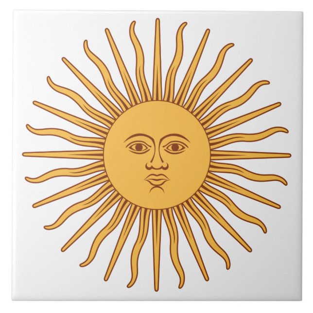 Argentinian Sun Ceramic Tile (Front)