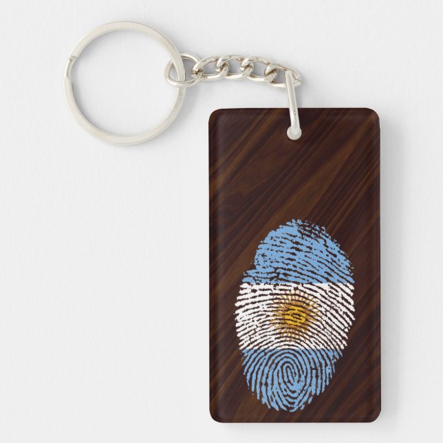 Argentinian touch fingerprint flag keychain (Front)