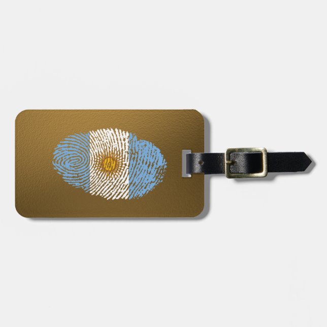Argentinian touch fingerprint flag luggage tag (Front Horizontal)