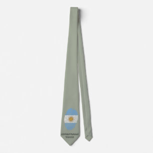 Argentinian touch fingerprint flag neck tie