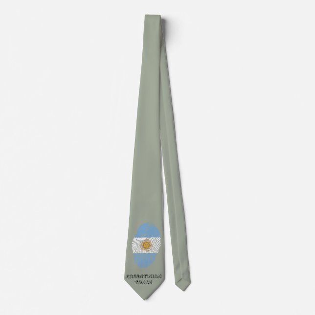 Argentinian touch fingerprint flag neck tie (Front)