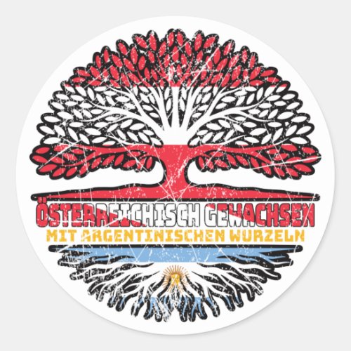 Argentinien Argentinisch sterreichisch sterreich Classic Round Sticker