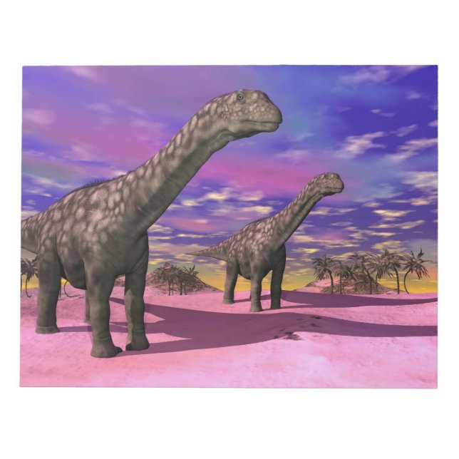 Argentinosaurus dinosaurs - 3D render Notepad (Front)