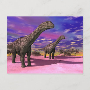 Argentinosaurus dinosaurs - 3D render Postcard
