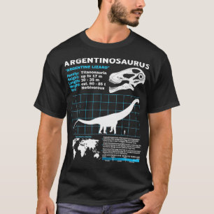 Argentinosaurus fact sheet Dinosaur Facts  T-Shirt