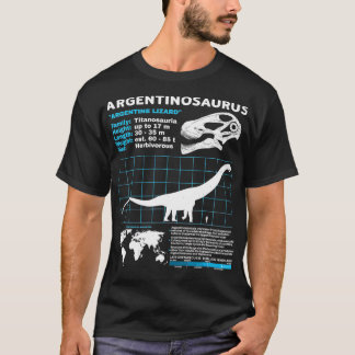 Argentinosaurus fact sheet Dinosaur Facts T-Shirt