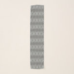 Argentis Abstract Silver Gray White Fluid Art Scarf
