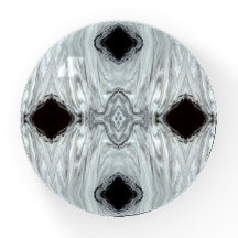 Argentum Gray and Black Abstract Acrylic Fluid Art