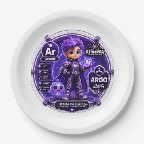 ARGON BALLOON PAPER PLATES