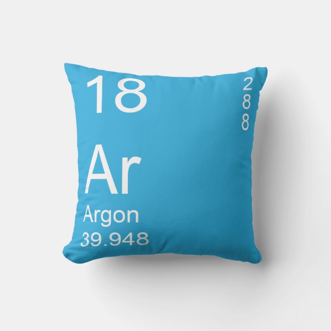 Argon Throw Pillow (Front)