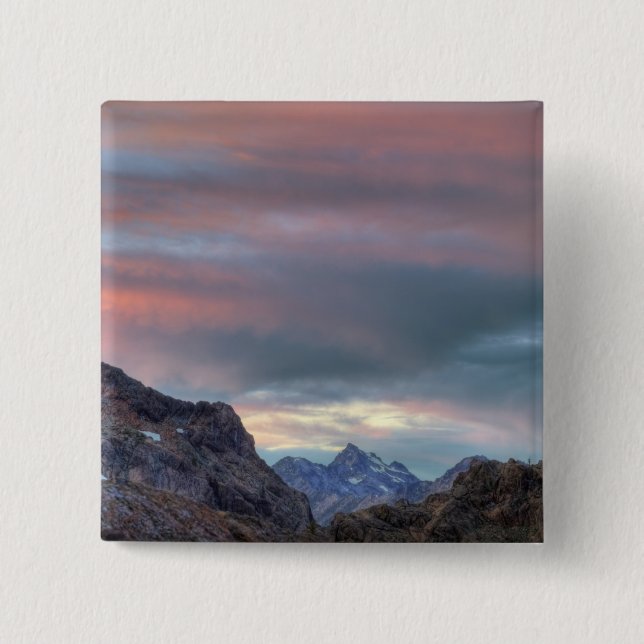 Argonaut Peak, sunset Pinback Button (Front)