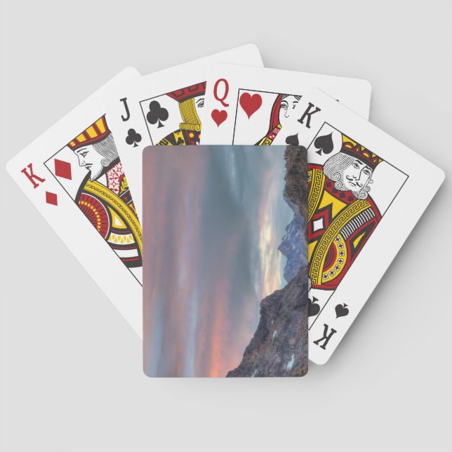 Argonaut Peak, sunset Poker Cards (Back)