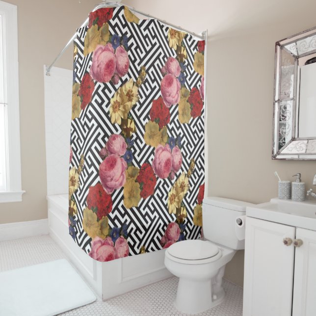Argos Floral Shower Curtain (In Situ)