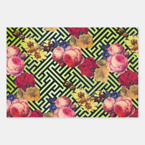 Argos Gatsby Op Art Sampler Wrapping Paper Sheets Zazzle