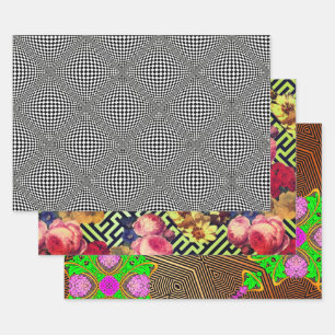 Argos Gatsby Op Art Sampler Wrapping Paper Sheets