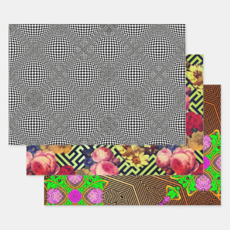 Argos Gatsby Op Art Sampler Wrapping Paper Sheets