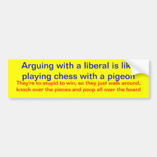 ARGUING WITH a LIBERAL Bumper Sticker