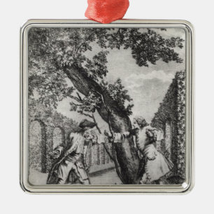 Argument between Jean-Jacques Rousseau Metal Ornament