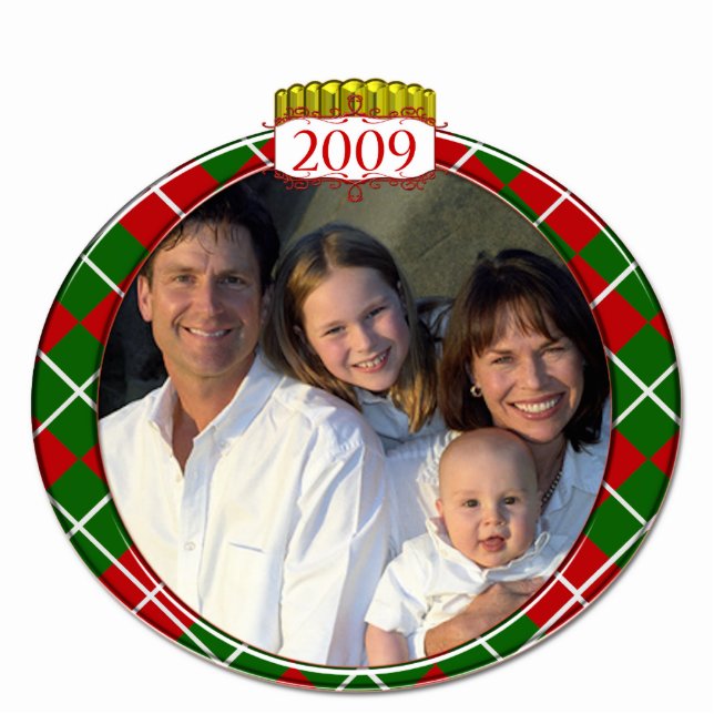 Argyle 2009 Family Photo Christmas Ornament (Front)