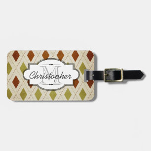 Argyle and Plaid Luggage Tag