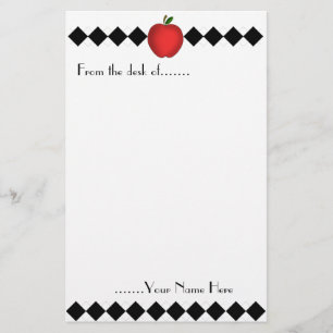 Argyle Apple Teacher Stationery