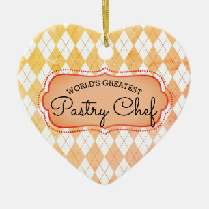 argyle baking pastry chef Christmas ornament