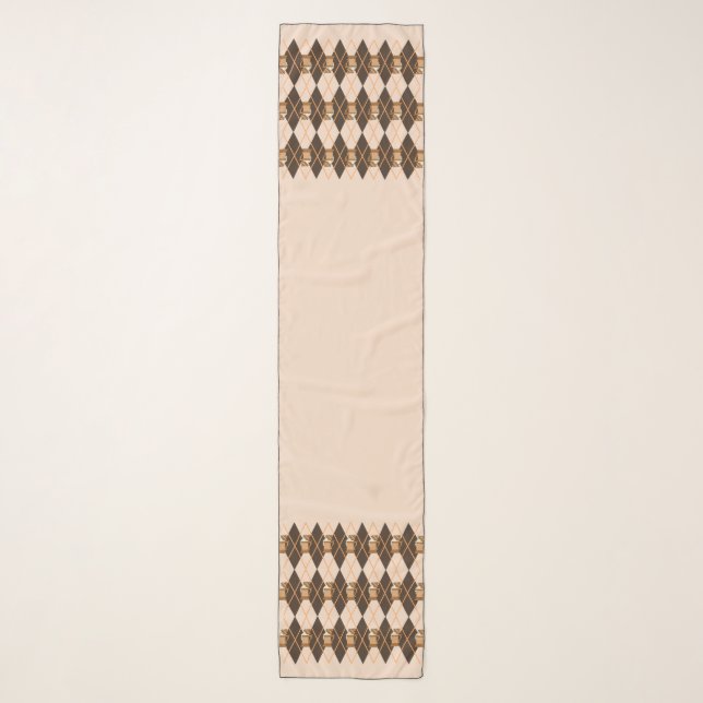Argyle Beer Stein Oktoberfest Scarf (Front)