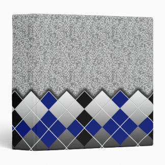 argyle blue 3 ring binder