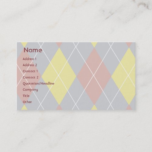 Argyle - Business Business Cards
