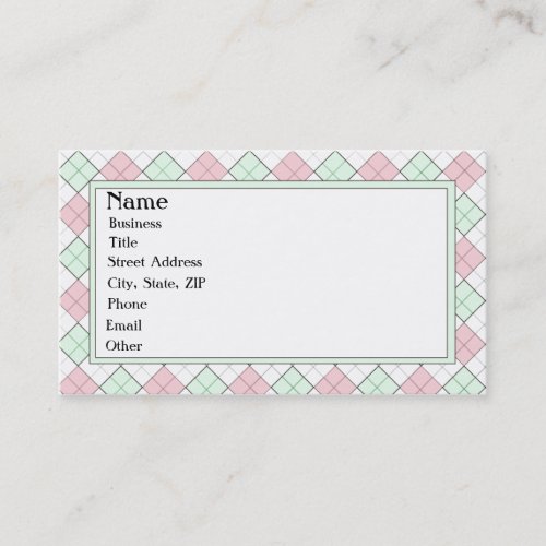 Argyle Business Card