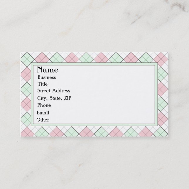 Argyle Business Card (Front)
