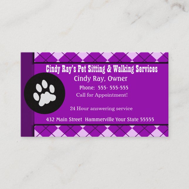 Argyle Business Card Template (Front)