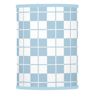 Argyle Checkerboard Plaid Light Blue Lamp Shade