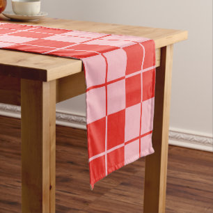 Argyle Checkerboard Plaid Short Table Runner